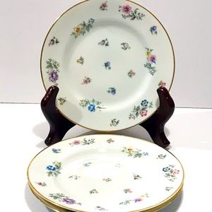 Vintage 3 Fleurettes by Franconia-Krautheim Bread Salas Plates 6” Bavaria